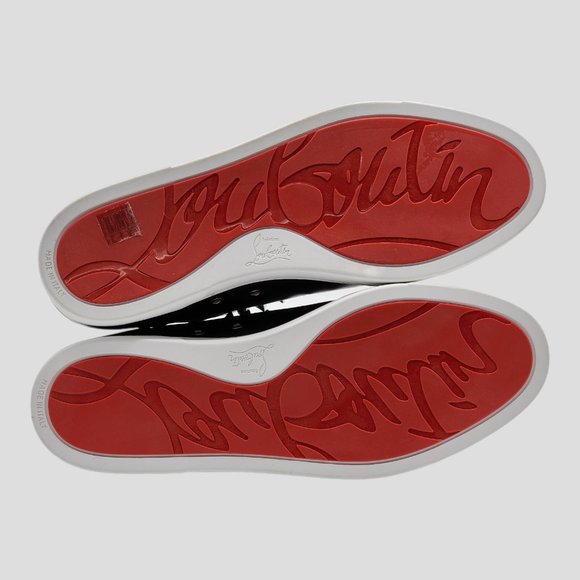 Christian Louboutin Men's F.A.V. Fique A Vontarde Leather Slip On Sneakers - Picture 6 of 11